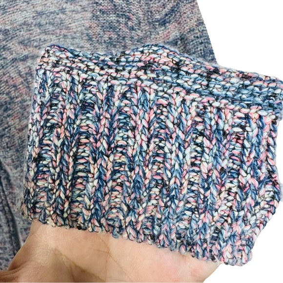 American Eagle Slouchy Marled Knit V Neck Button Up Grandpa Cardigan Sweater M - Picture 5 of 9